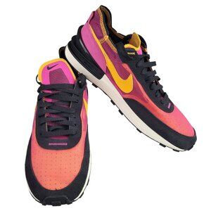 Nike Sneaker Mens 11 Waffle One Active Fuchsia University Gold DA7995-600 - 2021